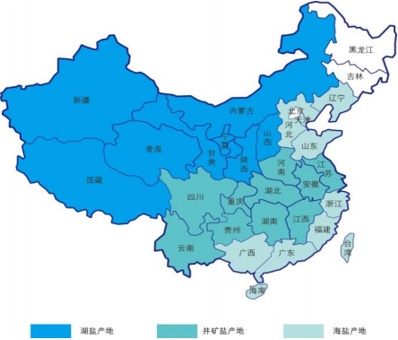 中国的盐场分布图图片